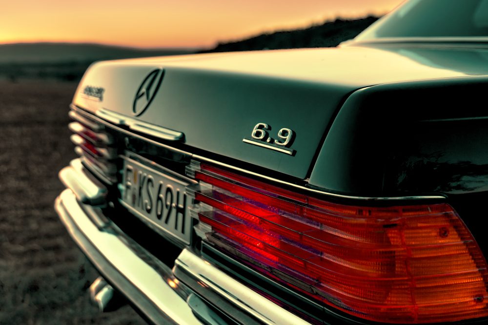 Mercedes W116 450 SEL 6.9 Heckansicht