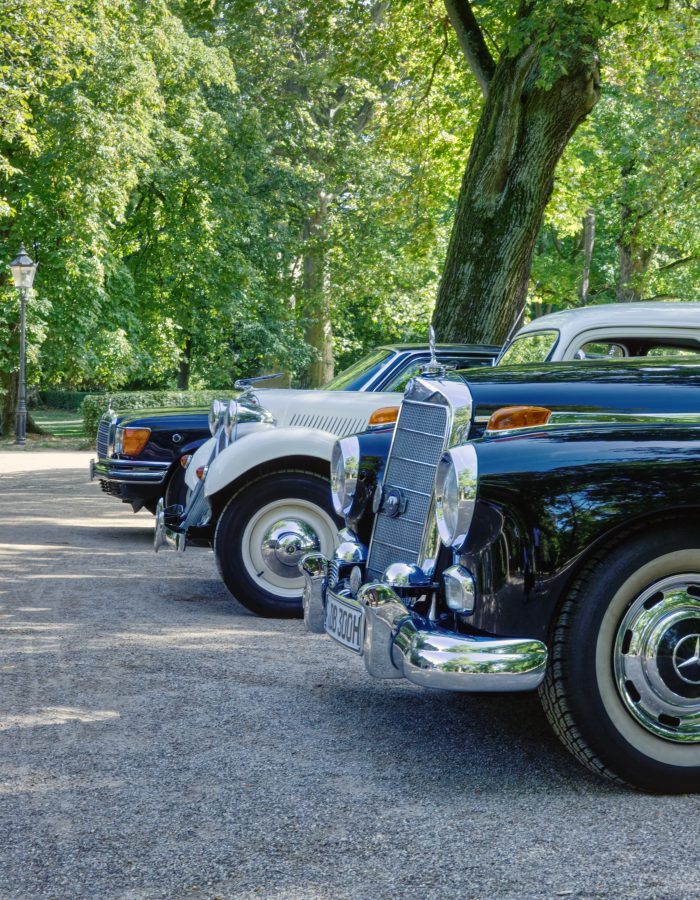 Mercedes W189 300d Adenauer, Citroen 11CV, Mercedes W116 450 SEL 6.9